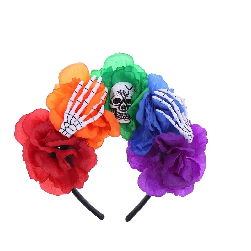 Funny Skull Cloth Patchwork Hair Band