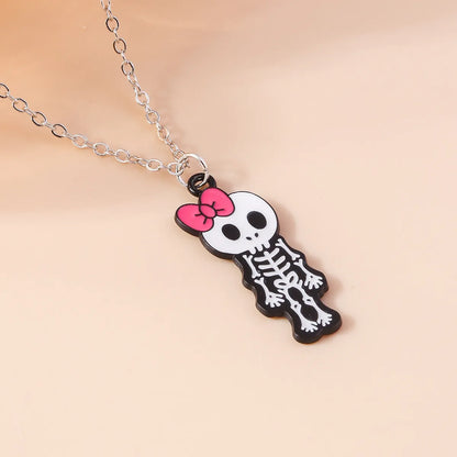 Funny Skull Zinc Alloy Wholesale Pendant Necklace