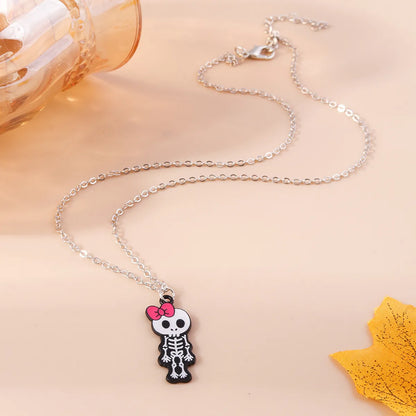 Funny Skull Zinc Alloy Wholesale Pendant Necklace