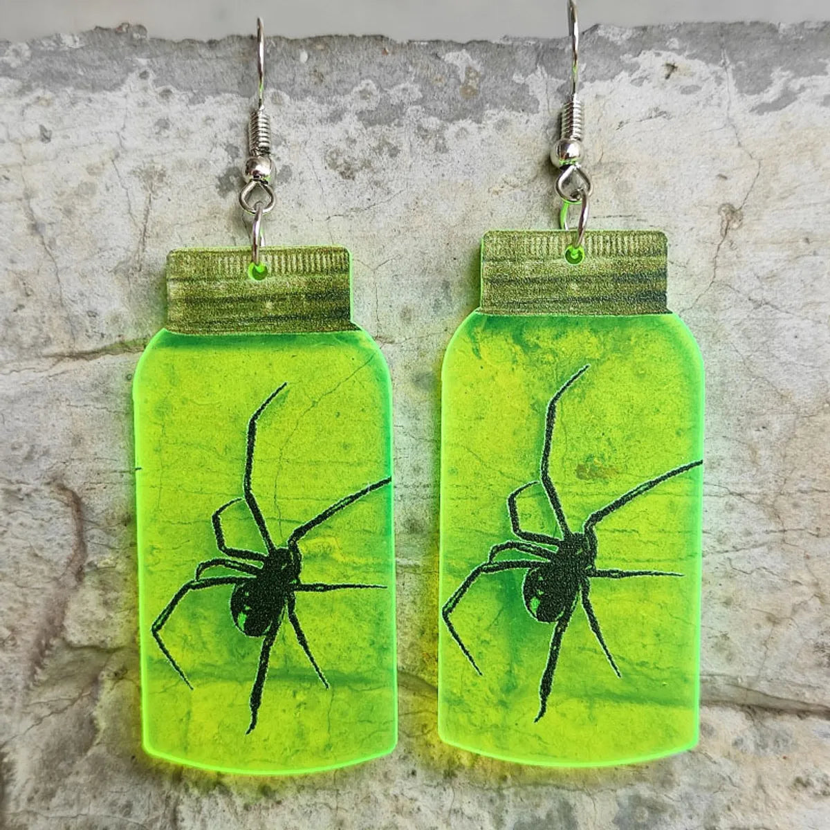 Funny Spider Skull Arylic Women'S Earrings 1 Pair