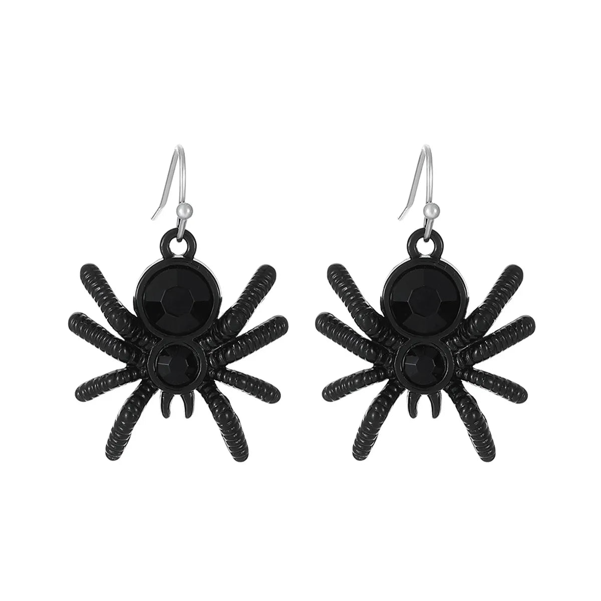 Funny Spider Skull Ghost Alloy Inlay Rhinestones Women'S Drop Earrings 1 Pair