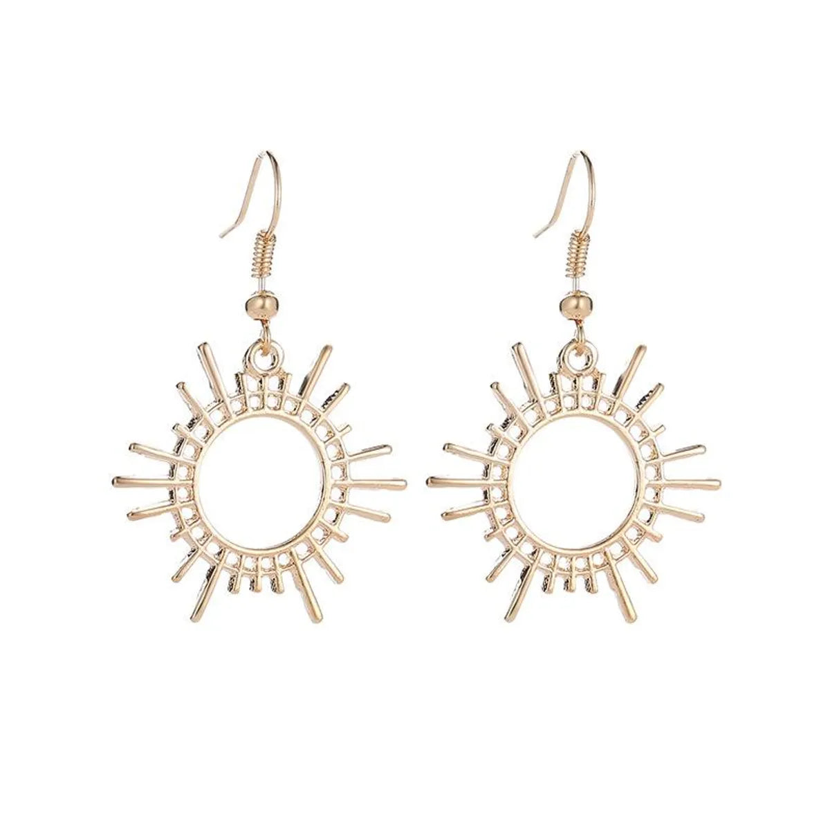 Gear Earrings Creative Geometric Alloy Jewelry Female Sun Earrings Wholesale