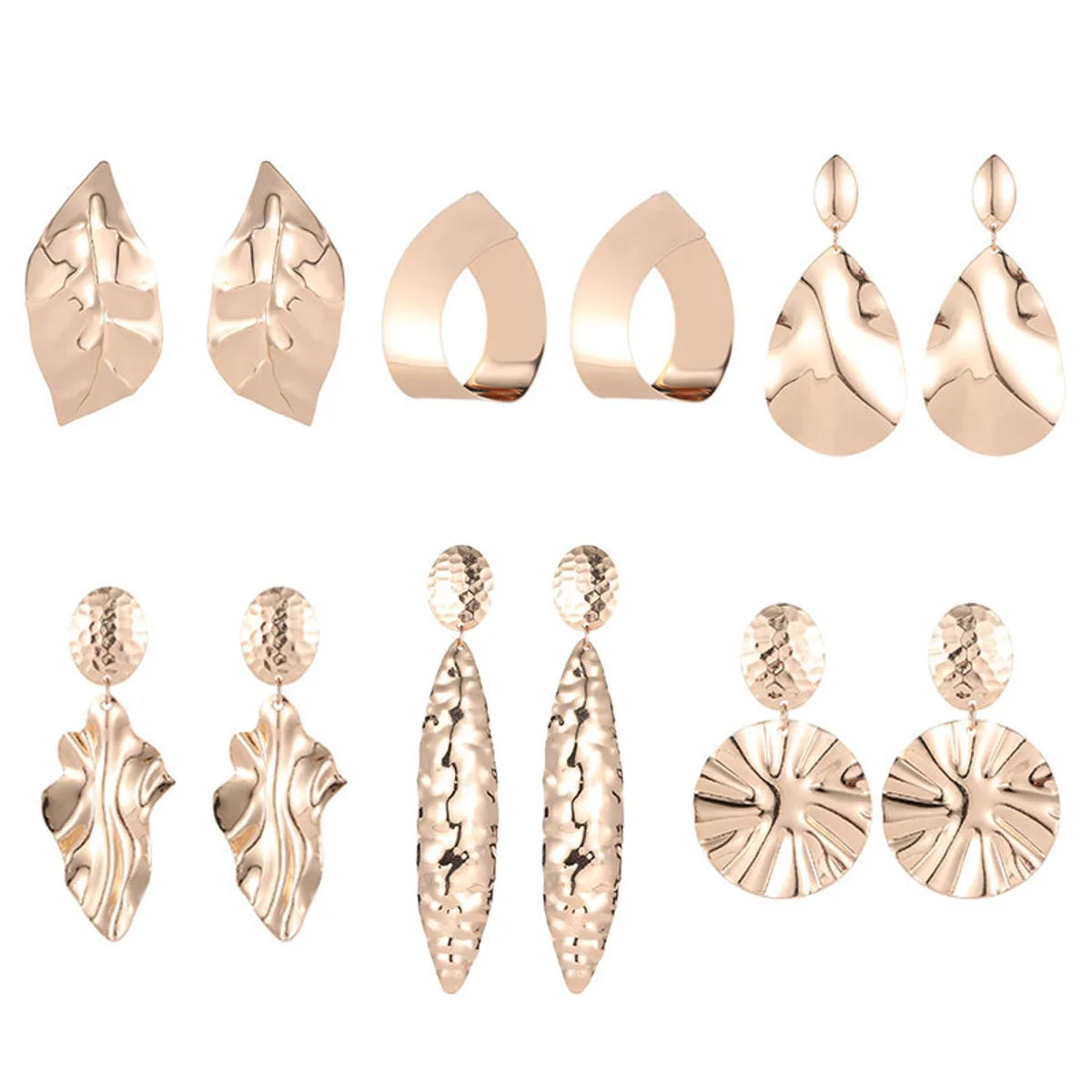 Geometric Convex Irregular Earrings