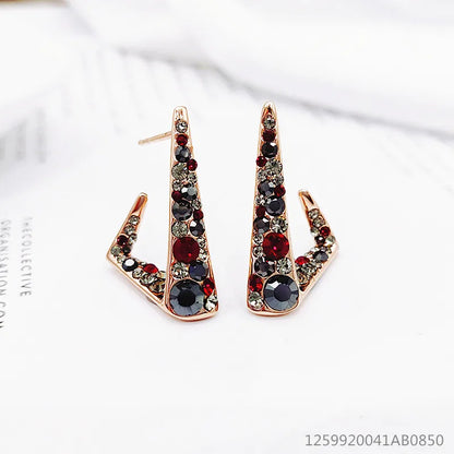 Geometric Crystal Earrings