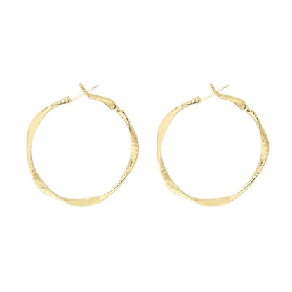 Fashion Geometric Twist Alloy Hoop Earrings