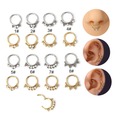 Ethnic Style Geometric Stainless Steel Plating Nose Ring