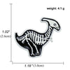 Girl Cartoon Black White Dinosaur Brooch Alloy Drip Oil Pin Badge