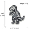 Girl Cartoon Black White Dinosaur Brooch Alloy Drip Oil Pin Badge