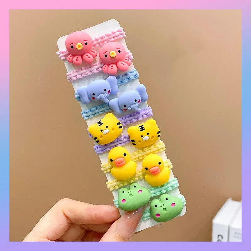 Girl'S Cartoon Style Animal Cartoon Plastic Hair Tie