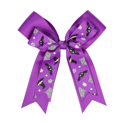 Girl'S Cartoon Style Bow Knot Printing Contrast Collar Hair Clip