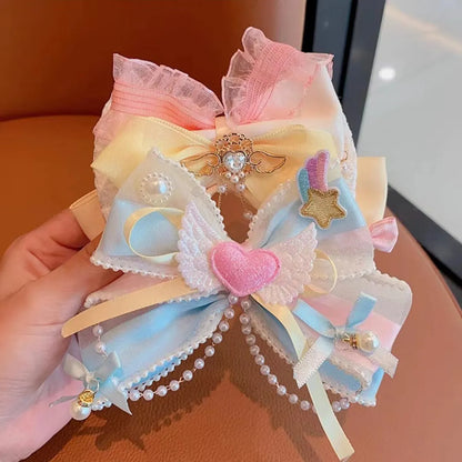 Girl'S Casual Cute Bow Knot Cloth Gauze Hair Clip