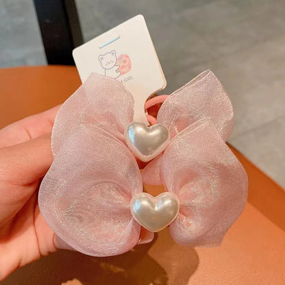 Girl'S Casual Cute Bow Knot Cloth Gauze Hair Clip