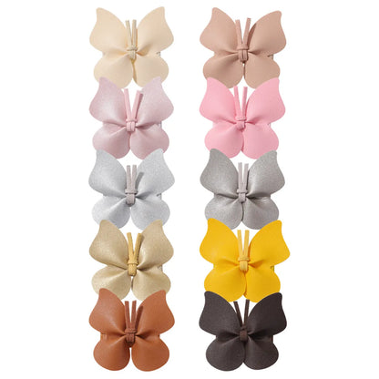 Girl'S Cute Butterfly Polyester Rib Hair Clip