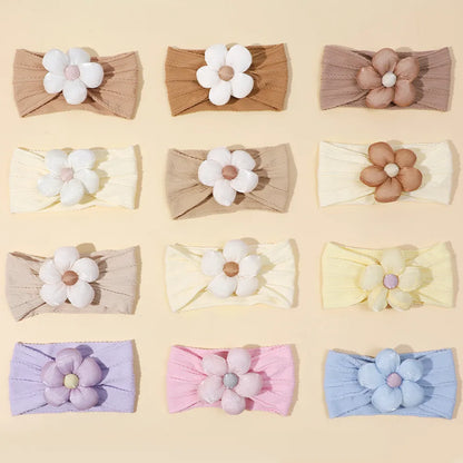 Girl'S Cute Flower Nylon Hair Band