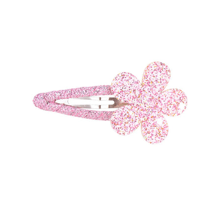 Girl'S Cute Rabbit Flower Non-Woven Bronzing Glitter Hair Clip