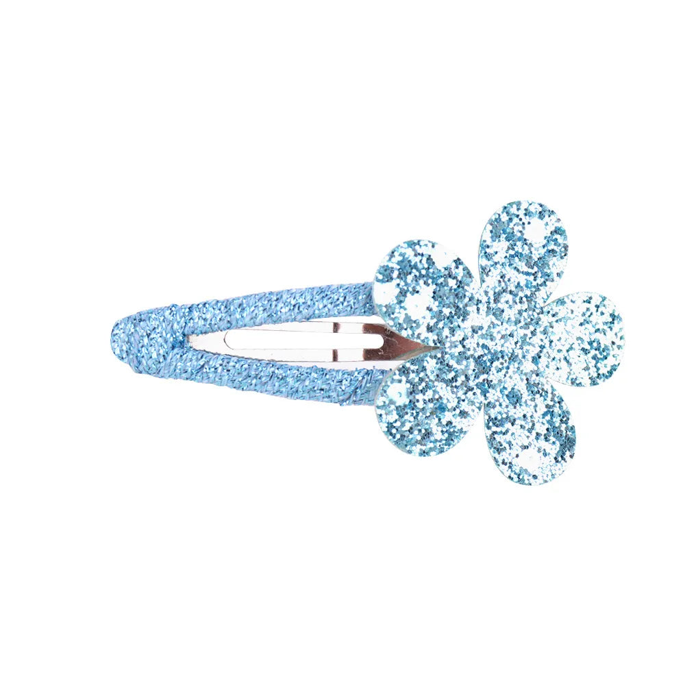 Girl'S Cute Rabbit Flower Non-Woven Bronzing Glitter Hair Clip