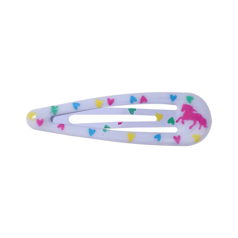 Girl'S Cute Sweet Animal Heart Shape Metal Epoxy Stoving Varnish Plating Hair Clip