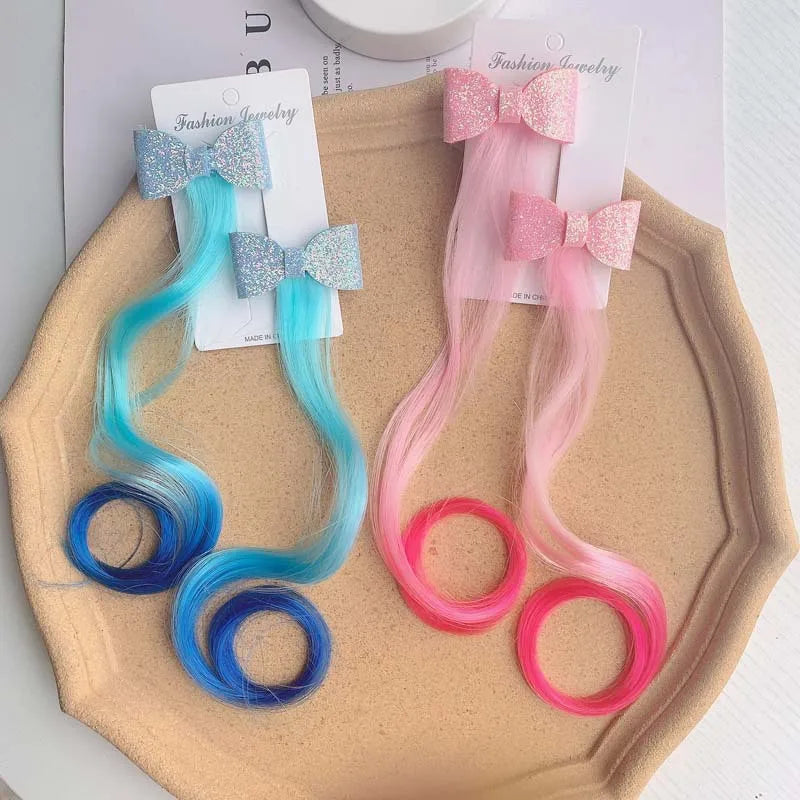 Girl'S Cute Sweet Bow Knot Cloth Hair Clip