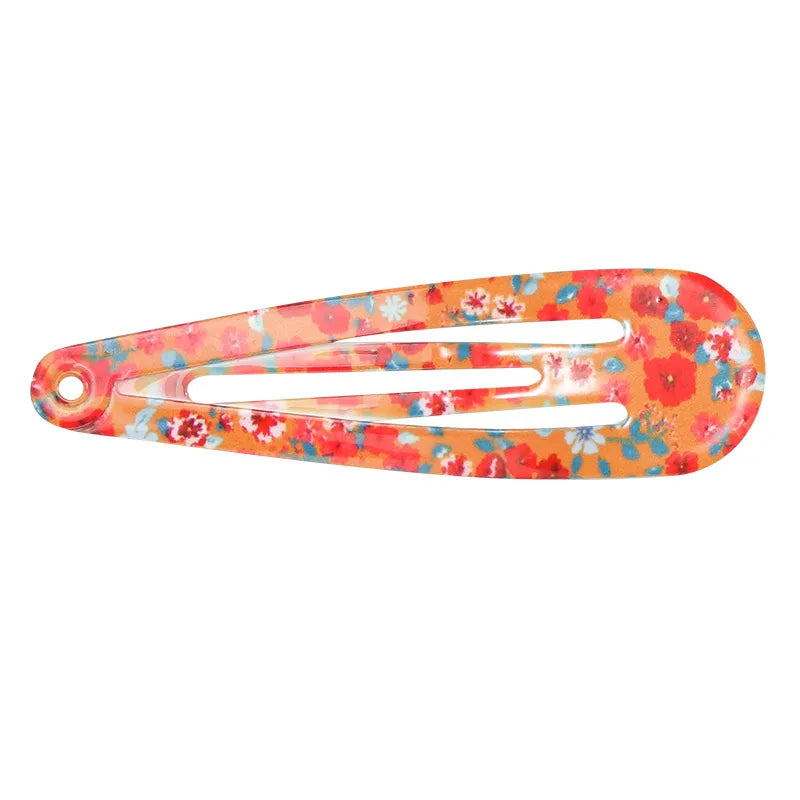 Girl'S Cute Sweet Printing Paint Dripping Oil Printing Hair Clip