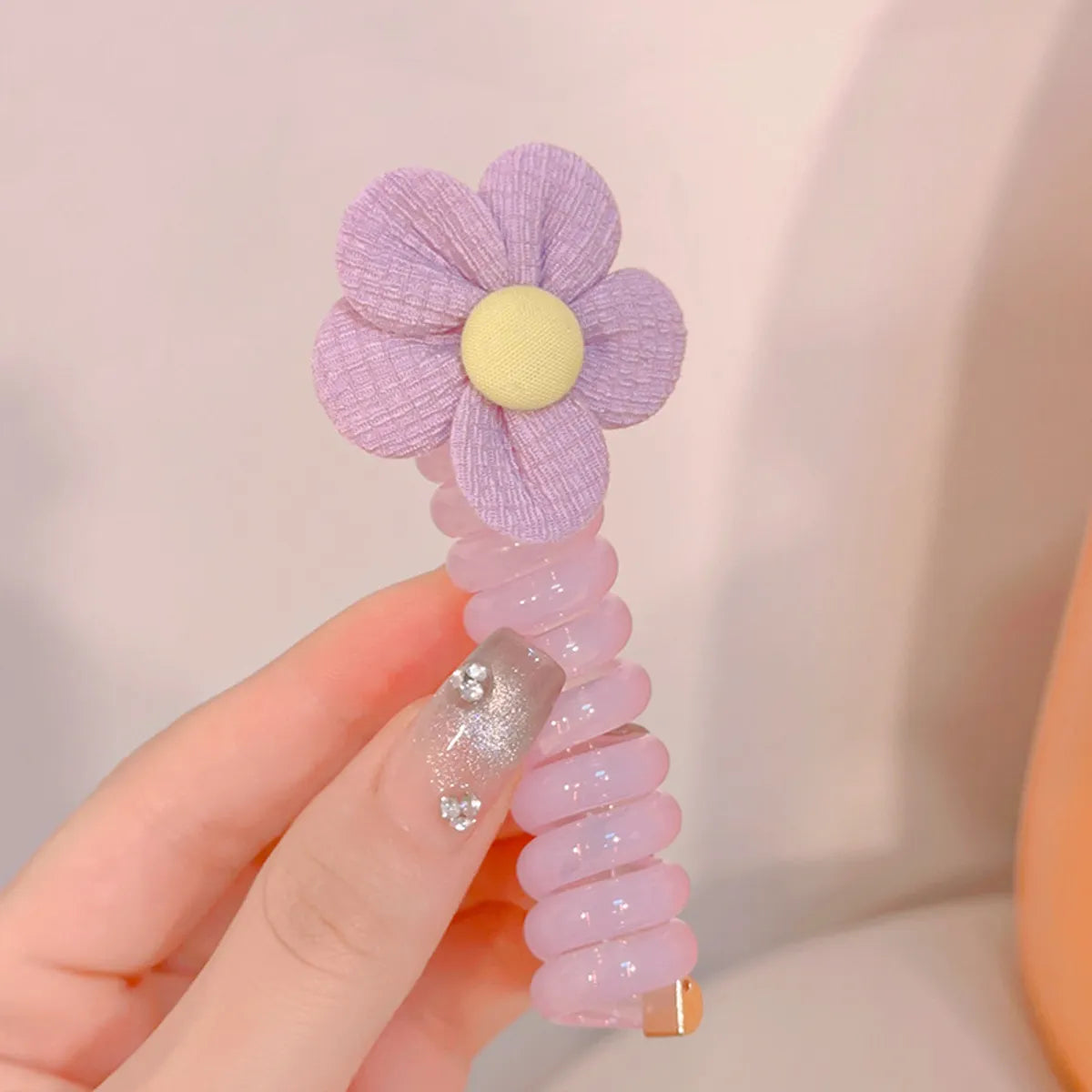 Girl'S IG Style Sweet Flower Bow Knot Cloth Rubber Hair Tie