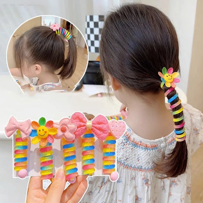 Girl'S IG Style Sweet Flower Bow Knot Cloth Rubber Hair Tie