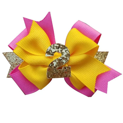 Girl'S IG Style Sweet Number Bow Knot Cloth Hair Clip