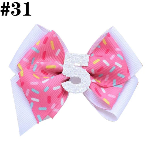 Girl'S IG Style Sweet Number Bow Knot Cloth Hair Clip