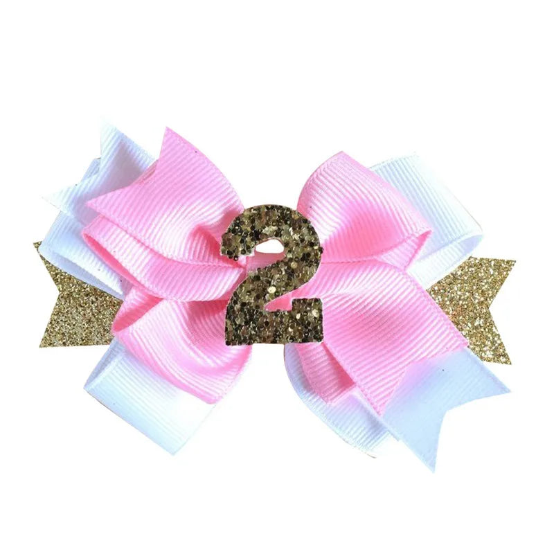 Girl'S IG Style Sweet Number Bow Knot Cloth Hair Clip