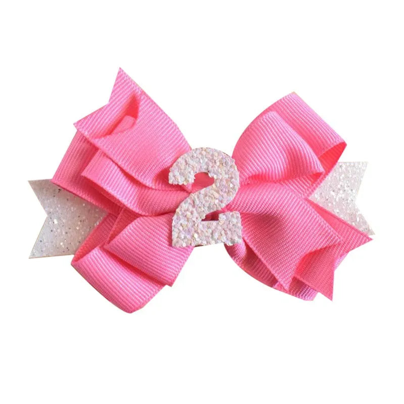 Girl'S IG Style Sweet Number Bow Knot Cloth Hair Clip