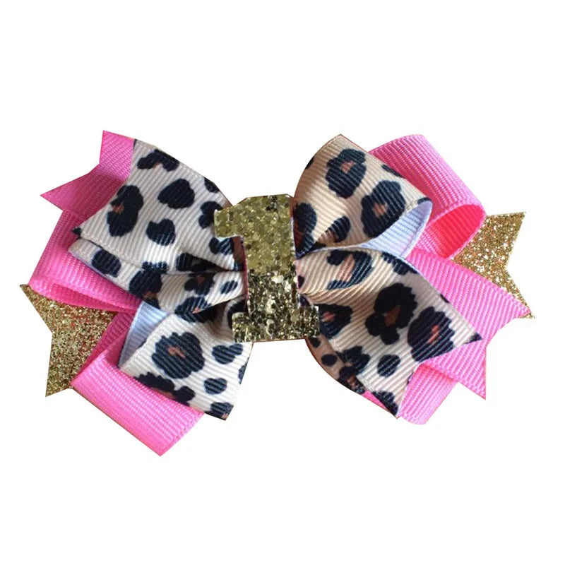 Girl'S IG Style Sweet Number Bow Knot Cloth Hair Clip