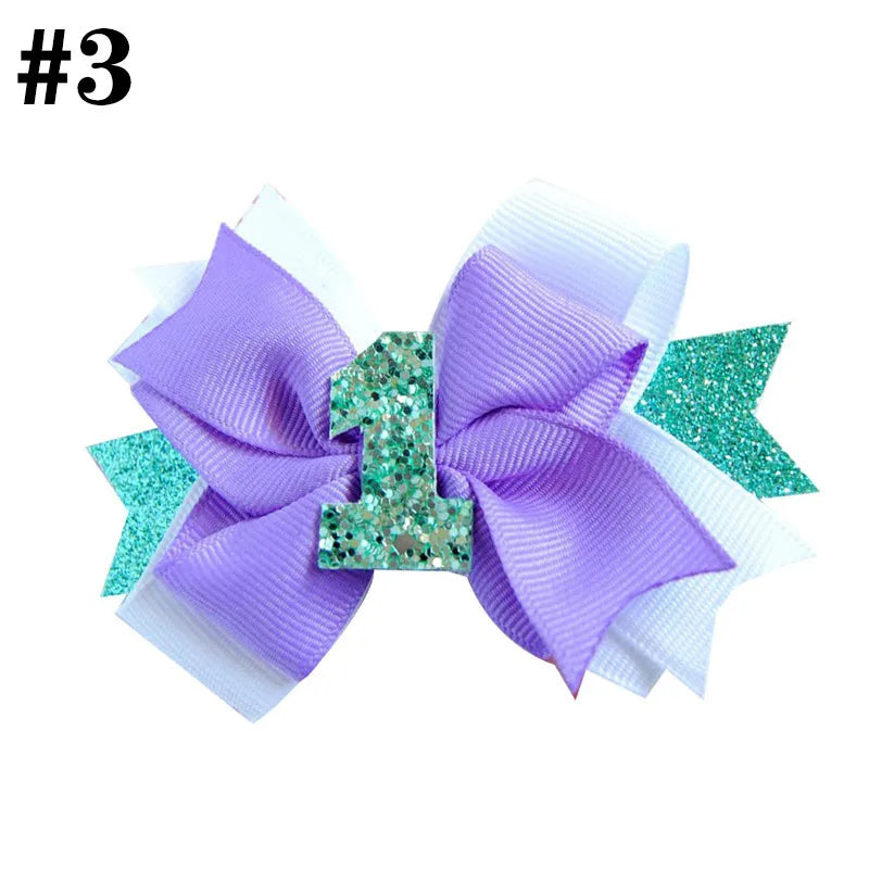 Girl'S IG Style Sweet Number Bow Knot Cloth Hair Clip