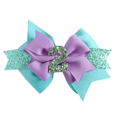 Girl'S IG Style Sweet Number Bow Knot Cloth Hair Clip