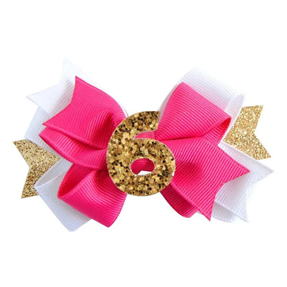 Girl'S IG Style Sweet Number Bow Knot Cloth Hair Clip