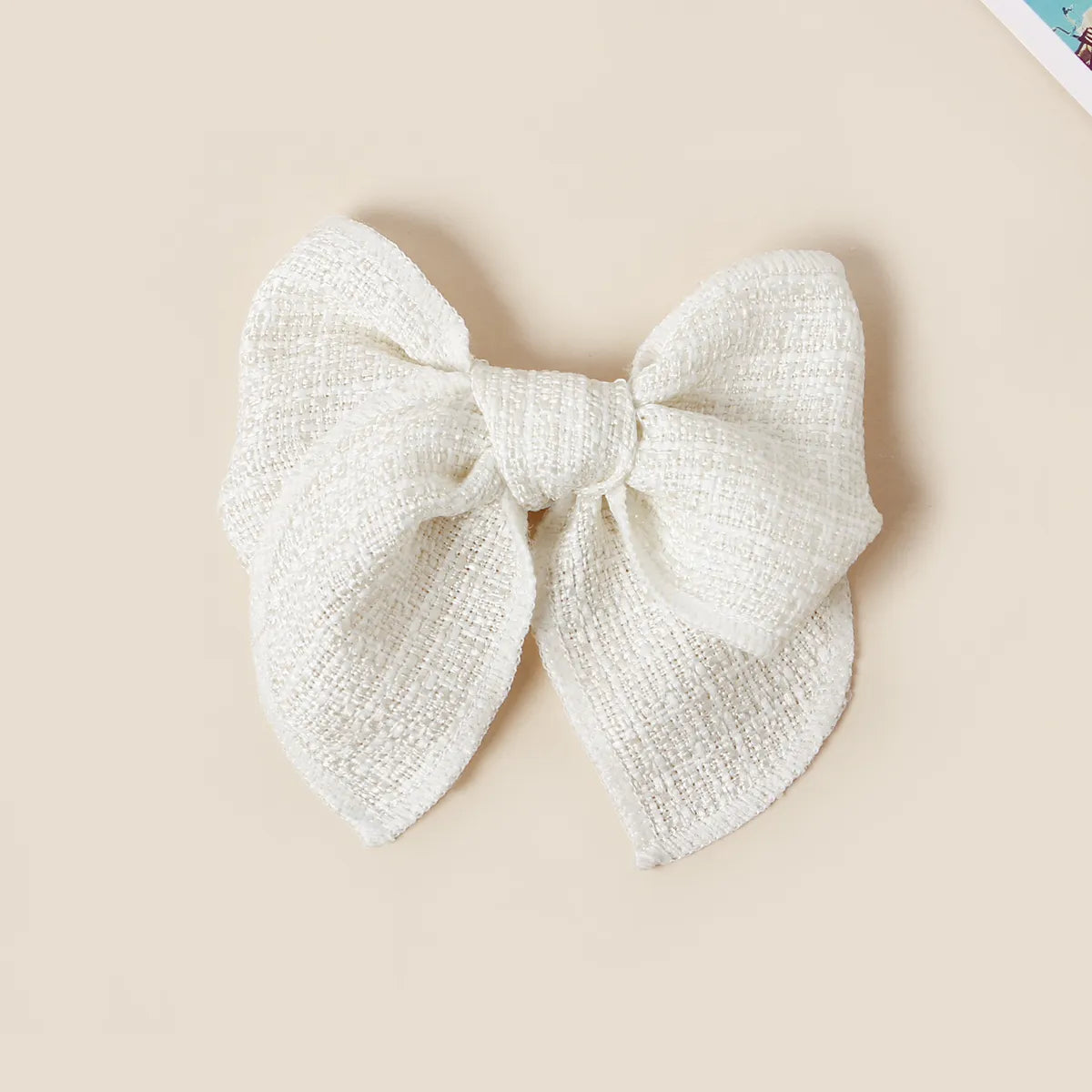 Girl'S IG Style Sweet Plaid Bow Knot Cloth Hair Clip