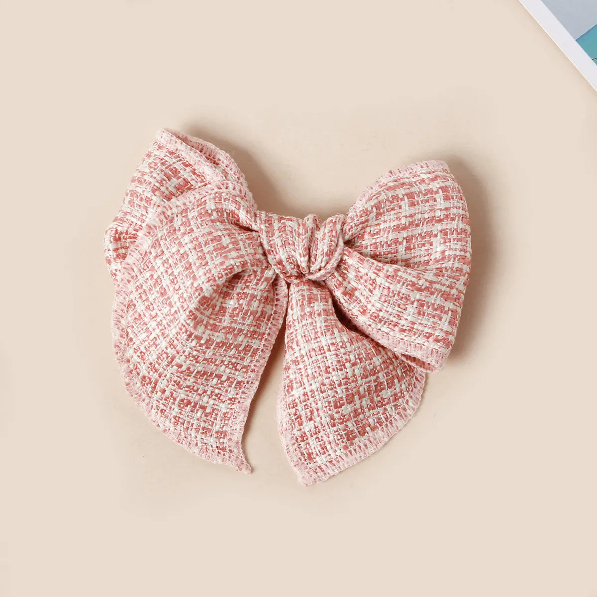 Girl'S IG Style Sweet Plaid Bow Knot Cloth Hair Clip