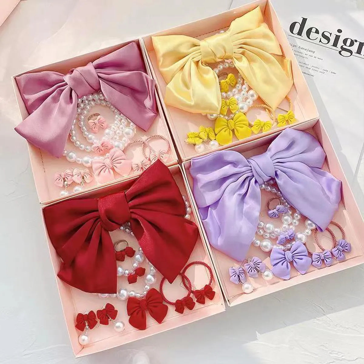 Girl'S Princess Cute Bow Knot Plastic Hair Band Hair Tie