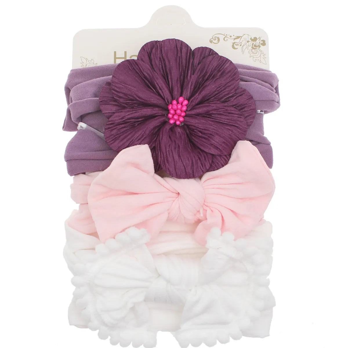 Girl'S Simple Style Classic Style Solid Color Bow Knot Cloth Hair Band