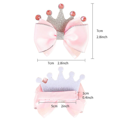 Girl'S Sweet Crown Cloth Hair Clip