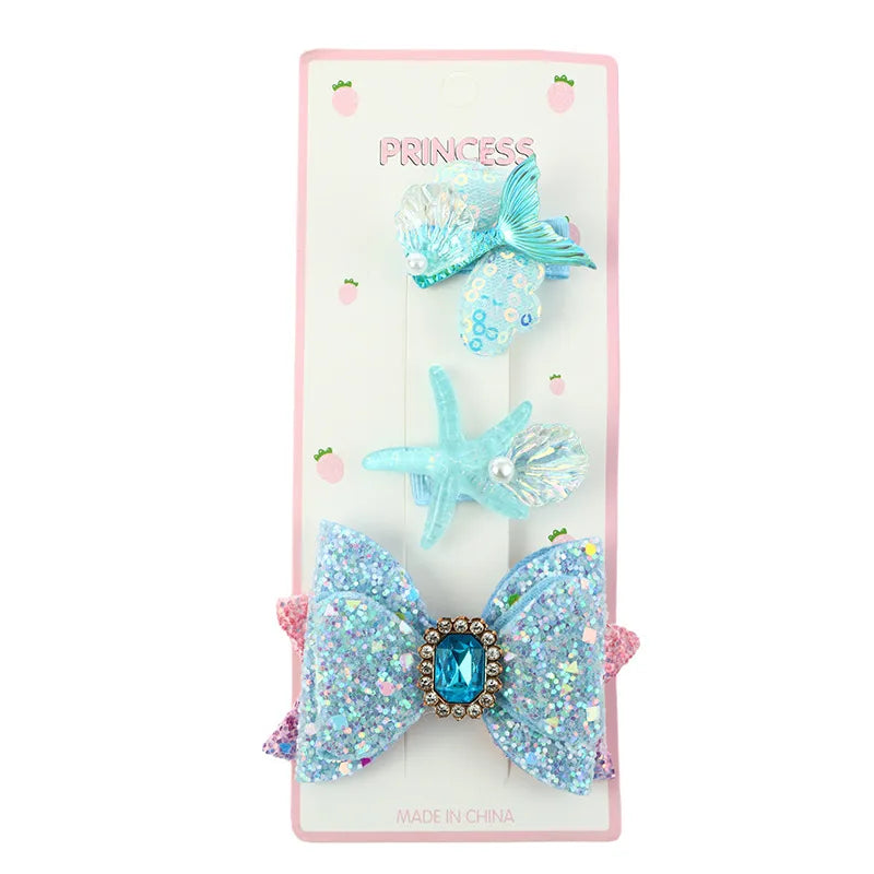 Girl'S Sweet Fish Tail Cloth Hair Clip