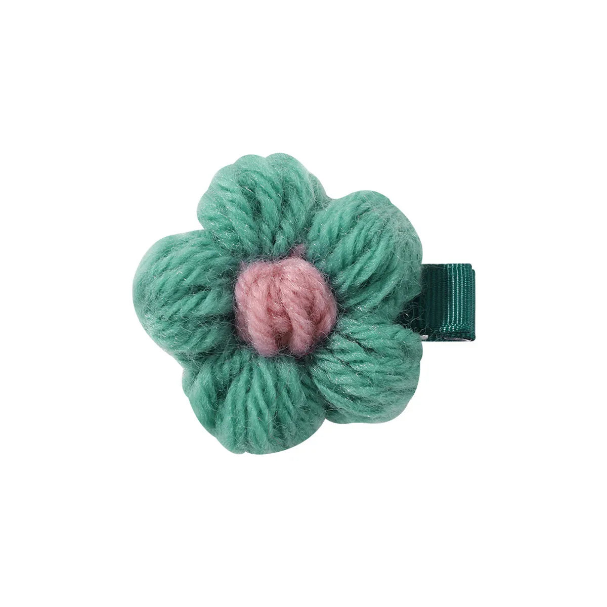 Girl'S Sweet Flower Plush Hair Clip