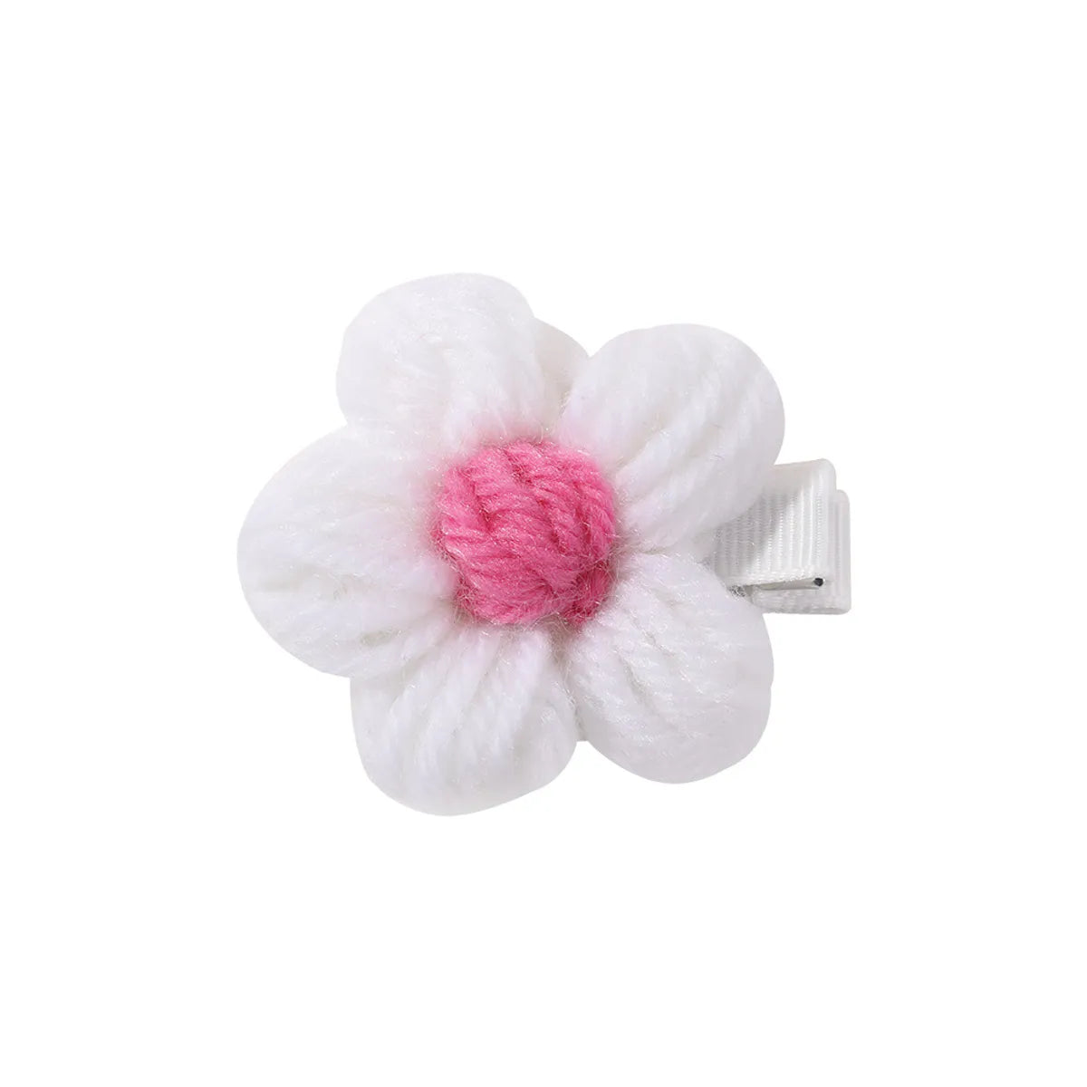 Girl'S Sweet Flower Plush Hair Clip