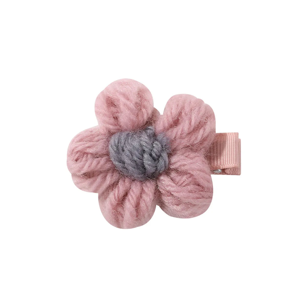 Girl'S Sweet Flower Plush Hair Clip