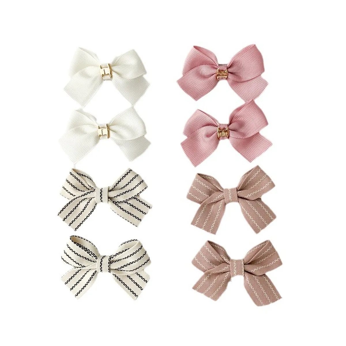 Girl'S Sweet Korean Style Bow Knot Cloth Polyester Hair Clip