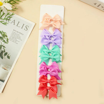 Girl'S Sweet Korean Style Bow Knot Polyester Hair Clip