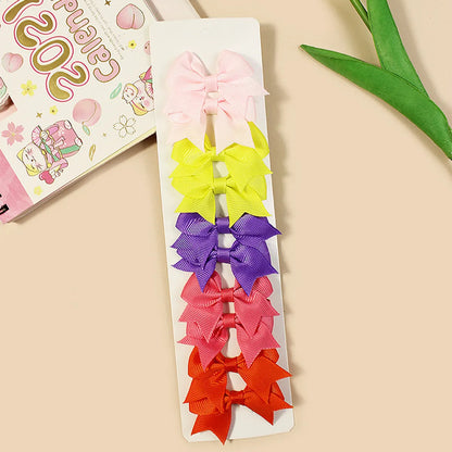 Girl'S Sweet Korean Style Bow Knot Polyester Hair Clip