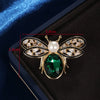 Glam Bee Copper Gold Plated Zircon Unisex Brooches