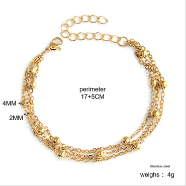 Glam Bell 304 Stainless Steel 18K Gold Plated Bracelets In Bulk