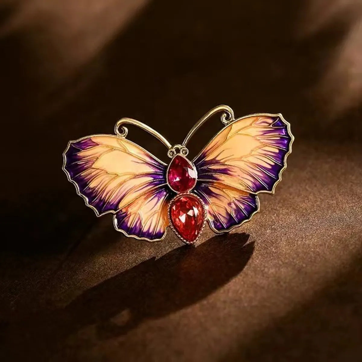 Glam Butterfly Alloy Inlay Rhinestones Unisex Brooches