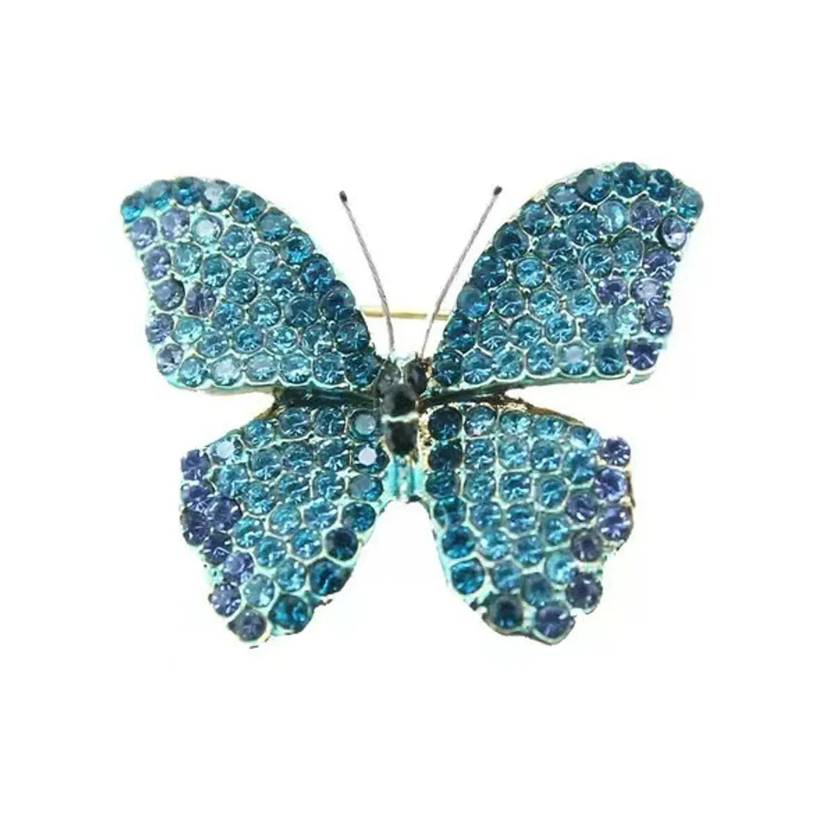 Glam Butterfly Alloy Inlay Rhinestones Unisex Brooches