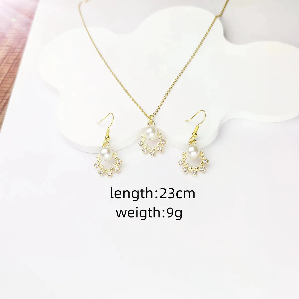 Glam Cute Bridal Solid Color Alloy Inlay Zircon Women'S Jewelry Set